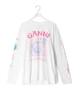 新品 GANNI Cat Long Sleeve T-shirts 猫 長袖 Tシャツ