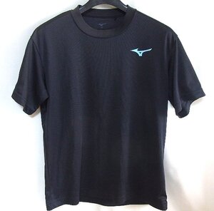 ★☆ＭＩＺＵＮＯ ミズノ 水色マーク入り黒スポーツＴシャツ☆★