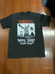 ニルヴァーナ　Tシャツ　サイズXL ブラック　カートコバーン　NIRVANA バンドTシャツ　KURT COBAIN 