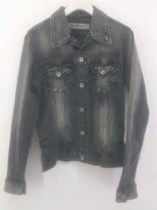 ◇ cook jeans クックジーンズ 装飾スタッズ 長袖 デニム ジャケット Gジャン サイズM ダークグレー系 メンズ P