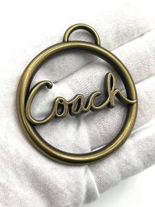 COACH　コーチ　チャームトップ　サークルロゴ　マットゴールド　5.9×5.9