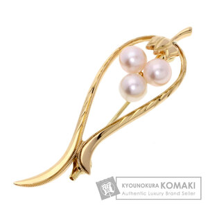 MIKIMOTO ミキモト アコヤパール 真珠 ブローチ K18ピンクゴールド レディース 中古