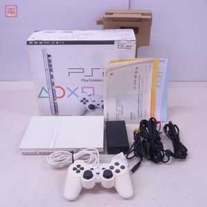 動作品 シリアル一致 PS2 プレステ2 薄型 本体 SCPH-70000 セラミック・ホワイト ソニー SONY 箱説付【20