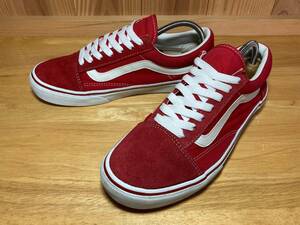 ★VANS バンズ 国内企画 OLD SKOOL オールドスクール Ultra Cush 赤×白 26.0cm Used 検 SK8 ハーフキャブ スリッポン ERA スニーカー