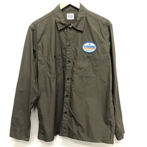 【STANDARD CALIFORNIA】スタンダードカリフォルニア★長袖シャツ SD Oval Logo Patch Work Shirt Long Sleeve ワークシャツ サイズM 10