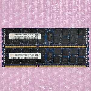 【動作確認済】SK Hynix DDR3-1600 計32GB (16GB×2枚セット) PC3-12800R ECC Registered RIMM メモリ
