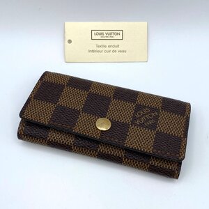 1円～/LOUIS VUITTON/ルイヴィトン/ダミエ/ミュルティクレ4/TH0092/キーケース/鍵入れ/ブラウン系/4連/エベヌ/メンズ/レディース/E117