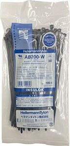 ヘラマンタイトン 結束バンド インシュロック AB200-W 100本入 耐候・屋内外用グレード 黒