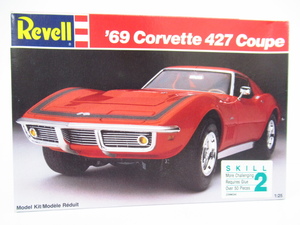 未組立 Revell レベル 1/25 69 Corvette 427 Cope 69 コルベット 427 クーペ プラモデル ▼TY9851