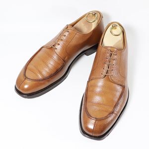 “美品” GRENSON（グレンソン）Uチップシューズ footmaster / フットマスター UK7.5 E 88ラスト ライトブラウン シボ革 00s 革靴