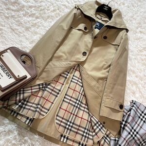 超美品 バーバリー BURBERRY バーバリーロンドン と トレンチコート ステンカラーコート ウールライナー付き 通勤 38