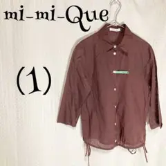 mi-mi-Que/ミミック/前ボタン/裾絞り/M/七分丈/シャツ/薄地トップス