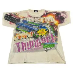 90s 00s CHASE Tシャツ レーシング 大判プリント ボロ M表記