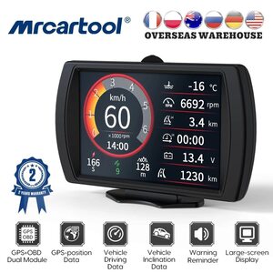 ★ M90 フルセット Mrcartool 走行距離計 OBD-II GPS スピードメーター ★ 汎用 セキュリティアラーム 多機能 ディスプレイ付 X011