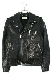 サンローランパリ SAINT LAURENT PARIS サイズ:42 クラシックモーターサイクルライダースレザージャケット 中古 SB01