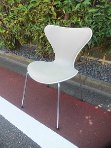 FRITZ HANSEN フリッツハンセン正規品 セブンチェア フロントパッティング 1998年製 布張り ファブリック アルネ ヤコブセン ウッド 北欧 