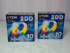 ★送料無料★「TDK　MF-2DD」１０枚パック　２個　　3.5インチ　フロッピーディスク　２DD　MSX　ワープロ