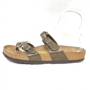 ビルケンシュトック BIRKEN STOCK サンダル 40 - レザー ダークブラウン メンズ 靴