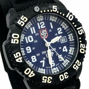 新品 LUMINOX ルミノックス Scott Cassell 腕時計 SERIES 3954 クオーツ アナログ ネイビー ブラック 箱付き 電池交換済み 動作確認済み