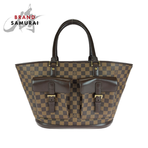 LOUIS VUITTON ルイヴィトン ダミエ マノスクGM ブラウン ゴールド金具 PVC N51120 トートバッグ ショルダーバッグ レディース 410033