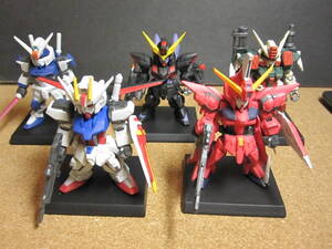 ☆ストライク・イージス・デュエル・ブリッツ・バスターのGAT-Xシリーズ5機セット☆FW GUNDAM CONVERGE☆機動戦士ガンダムSEED☆