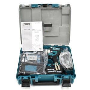 1円 ▼未使用品 makita マキタ インパクトレンチ TW300DRGX 18V 6.0Ah 充電器 バッテリー×2 青▼E.Cip.s1-12