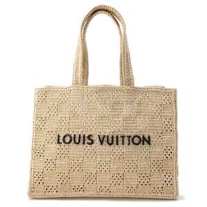 ルイヴィトン トートバッグ ダミエ・ラフィア サマーショッパー・トートMM M25008 LOUIS VUITTON ハンドバッグ 【安心保証】