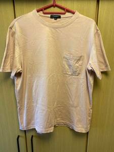 国内正規 18SS BURBERRY LONDON ENGLAND バーバリー ロンドン 胸ポケット ホース ロゴ 刺繍 Tシャツ ライトピンク M BBV37-223-13