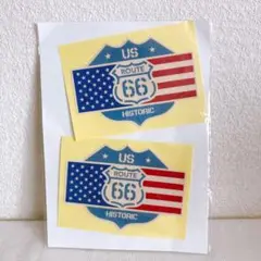 ステッカー シール US route 66 2枚入