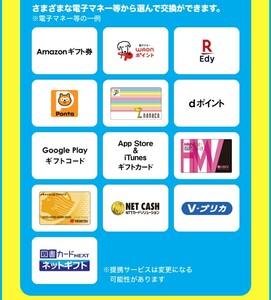 EJOICAセレクトギフト6000円分■dポイント nanaco 楽天Edy WAONポイント Pontaポイント Amazonギフトカード 図書カードNEXTギフト等に交換