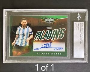 ★1of1★ メッシ Lionel Messi 2023 Leaf VIBRANCE 1/1 THE PALADINS Auto 直筆サイン 