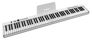 1円スタート Finger Dance 電子ピアノ キーボード 折り畳み Bluetooth 音量調節 コンパクト 88キー 収納袋付き 録音 教学 ホワイト D02738