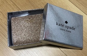 ☆セール☆kate spade グリッター♪Small L-Zip Wallet ローズピンク 箱付