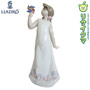 【中古】M▽リヤドロ LLADRO 陶器 人形 置物 インテリア かざぐるま Mi Juguete El Molinillo Pretty Pinwheel 06552 (22039)