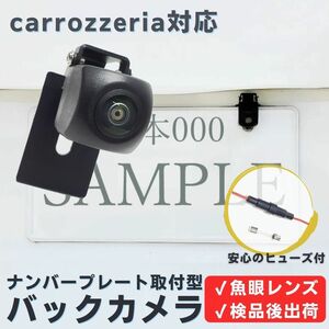 AVIC-RW121 AVIC-RZ121 AVIC-RW300 対応 バックカメラ 魚眼レンズ ナンバープレート （ボルト） 挟み込み タイプ 【BC04】