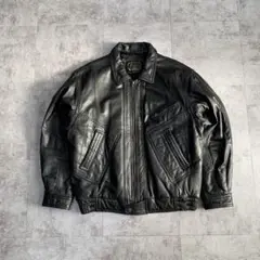 80s short real leather bomber jacket vtg