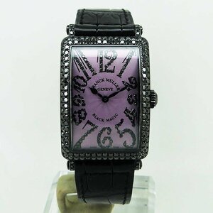 中古フランクミュラー【FRANCK MULLER】 952QZD ロングアイランド ブラックマジック WG×ブラックダイヤ PVD レディース QZ 限定400本