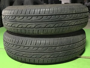 管理番号：C7-13-5●【送料無料！2本セット】155/80R13 DUNLOP EC202 2021年製 山あり /夏タイヤ/適格請求書発行可能