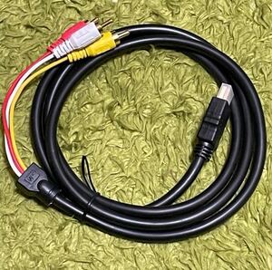 【未使用品】HDMI A/M TO RCA3 1.5m 金メッキ ビデオ端子