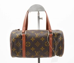 1円Louis Vuitton　ルイヴィトン　モノグラム　旧型パピヨン22　ハンドバッグ　PVC　レザー　筒型　ドラムバッグ　ポーチ　M51367　24-1809