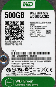 Western Digital製HDD WD5000AZRX 500GB SATA600 [管理:20343930]