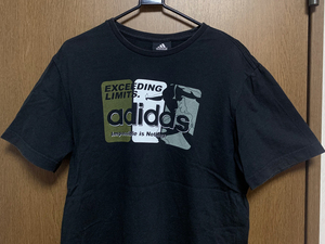 M adidas / アディダス 半袖Tシャツ ブラック プリント