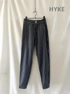 【美品】HYKEハイク STRIPED EASY TAPERED PANTS