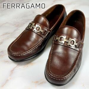 【良品】Salvatore Ferragamo　フェラガモ　ガンチーニ　ビジネスシューズ　ローファー　7.5サイズ（25.5cm相当）