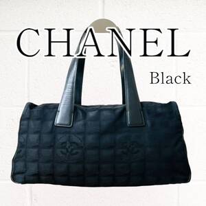 【良品】CHANEL(シャネル)ニュートラベルライン ミニハンドバッグ 黒 ブラック 8番台 シール有り