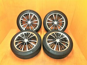 『送料無料』A313 レイズブラックフリート V350 コンチネンタル 245/45R19 4本セット 19×8.5J 114.3×5 ET45 ET30 アルファード など