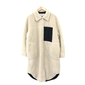 ◆LE CIEL BLEU ルシェルブルー ボアコート サイズ:36◆23A69507 ベージュ レディース ロング Fleece Shirt Coat アウター ジャケット