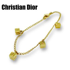 【極美品】ChristianDior ディオール　キューブモチーフブレスレット