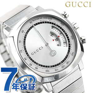 グッチ 時計 メンズ レディース クロノグラフ グリップ 40mm YA157302 GUCCI 腕時計 シルバー