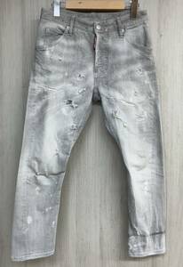 DSQUARED2 ディースクエアード Sketer Jean スケーター ダメージジーンズ デニム [S75LA0719 S30260] グレー系 16SS イタリア製 [36]